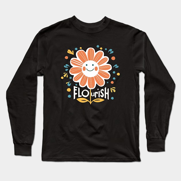 Flourish Long Sleeve T-Shirt by Qasim